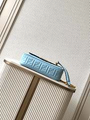 Okify Fendi Baguette Bag In Blue 24x7x14.5cm - 3