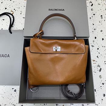 Okify Balenciaga Mini Rodeo Bag In Brown 22x10x8.3cm