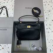 Okify Balenciaga Mini Rodeo Bag In Black With Gold Hardware 22x10x8.3cm - 1