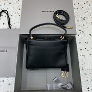 Okify Balenciaga Mini Rodeo Bag In Black With Gold Hardware 22x10x8.3cm - 3