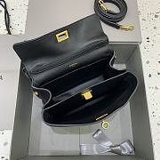 Okify Balenciaga Mini Rodeo Bag In Black With Gold Hardware 22x10x8.3cm - 2