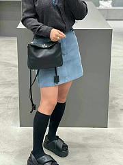 Okify Balenciaga Mini Rodeo Bag In Black With Silver Hardware 22x10x8.3cm - 6