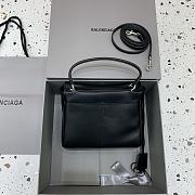 Okify Balenciaga Mini Rodeo Bag In Black With Silver Hardware 22x10x8.3cm - 3
