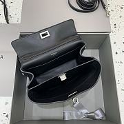 Okify Balenciaga Mini Rodeo Bag In Black With Silver Hardware 22x10x8.3cm - 4