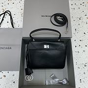 Okify Balenciaga Mini Rodeo Bag In Black With Silver Hardware 22x10x8.3cm - 1