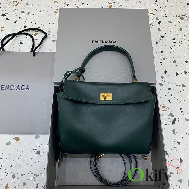 Okify Balenciaga Mini Rodeo Bag In Dark Green 22x10x8.3cm - 1