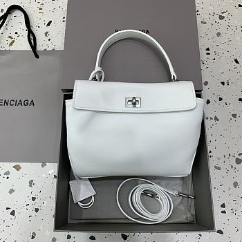 Okify Balenciaga Mini Rodeo Bag In White 22x10x8.3cm