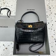 Okify Balenciaga Mini Rodeo Bag In Black Crocodile 22x10x8.3cm - 1