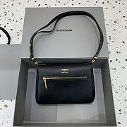 Okify Balenciaga Bel Air Flap Bag XS In Black 23x5.5x18cm - 4