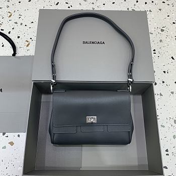 Okify Balenciaga Bel Air Flap Bag XS In Gray 23x5.5x18cm