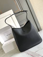 Okify YSL LE 5 À 7 Large Supple In Black Grained Leather 30x31x13cm - 6