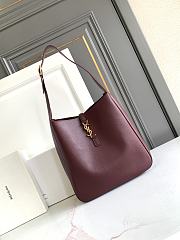 Okify YSL LE 5 À 7 Large Supple In Red Grained Leather 30x31x13cm - 1