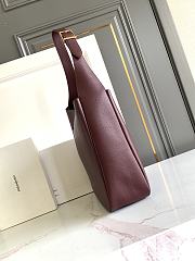 Okify YSL LE 5 À 7 Large Supple In Red Grained Leather 30x31x13cm - 3