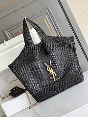 Okify YSL Icare Maxi Raffia Tote In Black 37/55x43x5cm - 1