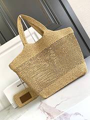 Okify YSL Icare Maxi Raffia Tote In Beige 37/55x43x5cm - 2