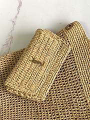 Okify YSL Icare Maxi Raffia Tote In Beige 37/55x43x5cm - 3