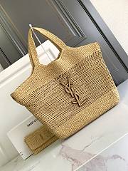 Okify YSL Icare Maxi Raffia Tote In Beige 37/55x43x5cm - 1