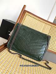 Okify YSL Niki Medium Bag In Dark Green Vintage Leather 28x20x8.5cm - 3