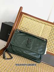 Okify YSL Niki Medium Bag In Dark Green Vintage Leather 28x20x8.5cm - 1