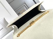 Okify YSL Kate Embossed Leather Bag In White With Gold Hardware 20x12.5x5cm - 2