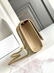 Okify YSL Kate Embossed Leather Bag In Beige 20x12.5x5cm - 4