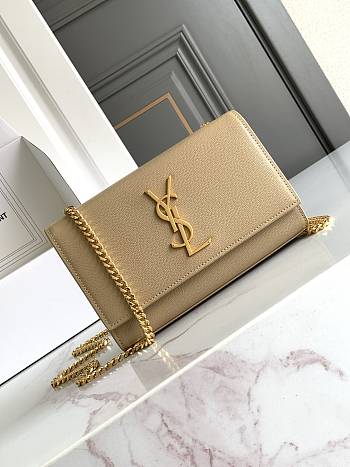 Okify YSL Kate Embossed Leather Bag In Beige 20x12.5x5cm