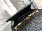 Okify YSL Kate Embossed Leather Bag In Black With Gold Hardware 20x12.5x5cm - 5