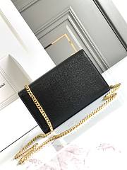 Okify YSL Kate Embossed Leather Bag In Black With Gold Hardware 20x12.5x5cm - 4