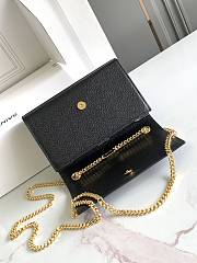 Okify YSL Kate Embossed Leather Bag In Black With Gold Hardware 20x12.5x5cm - 2