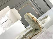 Okify YSL Gaby Zippered Bag In White 9x13x3.5cm - 3