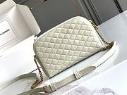 Okify YSL Gaby Zippered Bag In White 9x13x3.5cm - 5
