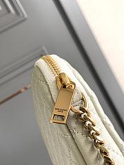Okify YSL Gaby Zippered Bag In White 9x13x3.5cm - 6