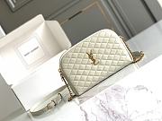 Okify YSL Gaby Zippered Bag In White 9x13x3.5cm - 1