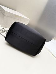 Okify Jimmy Choo Bon Bon Satin Bag With Crystal Handle In Black 14x15x9.5cm - 2