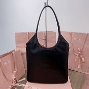 Okify MiuMiu Ivy Leather Patch Bag In Black 35x40cm - 5
