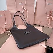 Okify MiuMiu Ivy Leather Patch Bag In Black 35x40cm - 4