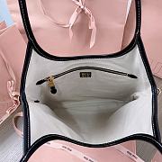 Okify MiuMiu Ivy Leather Patch Bag In Black 35x40cm - 3