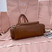Okify MiuMiu Pocket Washed Nappa Leather Bag In Brown 32x15.5x11cm - 6