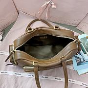 Okify MiuMiu Pocket Washed Nappa Leather Bag In Brown 32x15.5x11cm - 5