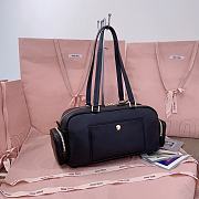 Okify MiuMiu Pocket Washed Nappa Leather Bag In Black 32x15.5x11cm - 3