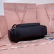 Okify MiuMiu Pocket Washed Nappa Leather Bag In Black 32x15.5x11cm - 2