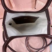 Okify MiuMiu Ivy Mini Leather Handbag In Dark Brown 20x24cm  - 6