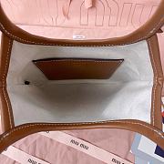 Okify MiuMiu Ivy Mini Leather Handbag In Brown 20x24cm  - 3