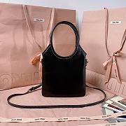 Okify MiuMiu Ivy Mini Leather Handbag In Black 20x24cm  - 6