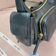 Okify MiuMiu Nappa Leather Pocket Bag In Black And Brown 21x12x6cm  - 3