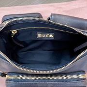 Okify MiuMiu Nappa Leather Pocket Bag In Black And Brown 21x12x6cm  - 2