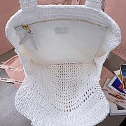 Okify MiuMiu Summer Raffia Tote Bag In White 38.5x40x10cm - 4