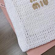 Okify MiuMiu Summer Raffia Tote Bag In White 38.5x40x10cm - 6