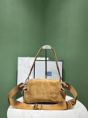 Okify Prada Medium Explore Suede Shoulder Bag With Flap In Brown 30x14x10cm  - 5