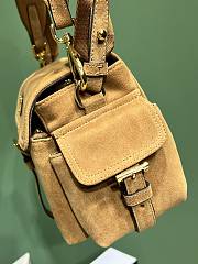 Okify Prada Medium Explore Suede Shoulder Bag With Flap In Brown 30x14x10cm  - 3